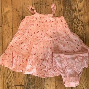 Baby Gap Girl Pink tiered ruffle dress